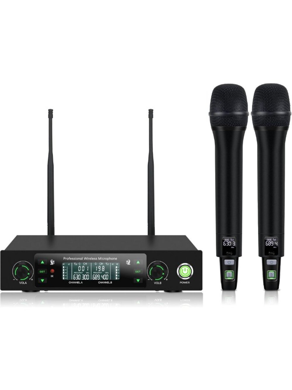 Dual Wireless Microphone Set for Karaoke, DJ, Party & Wedding - 500ft Range